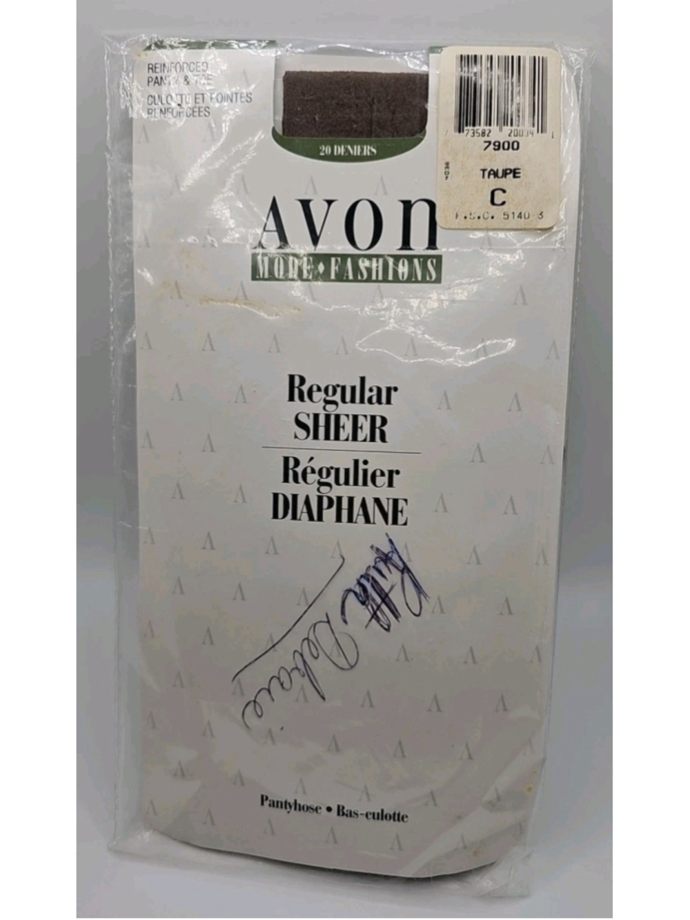 Vintage Avon Regular Sheer Taupe Pantyhose Nylons 7900 Size C New In Package
